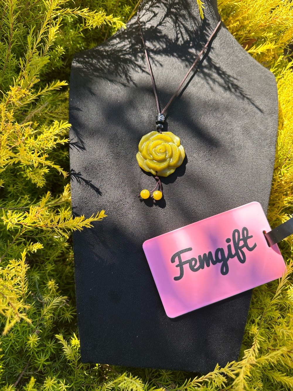 Yellow Rose Pendant Necklace - Feminine Floral Accessory